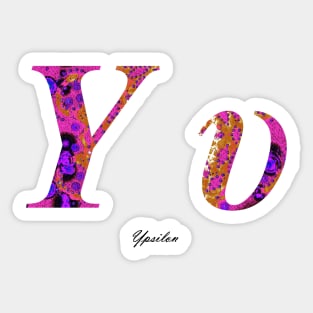 Ypsilon Greek Alphabet Sticker